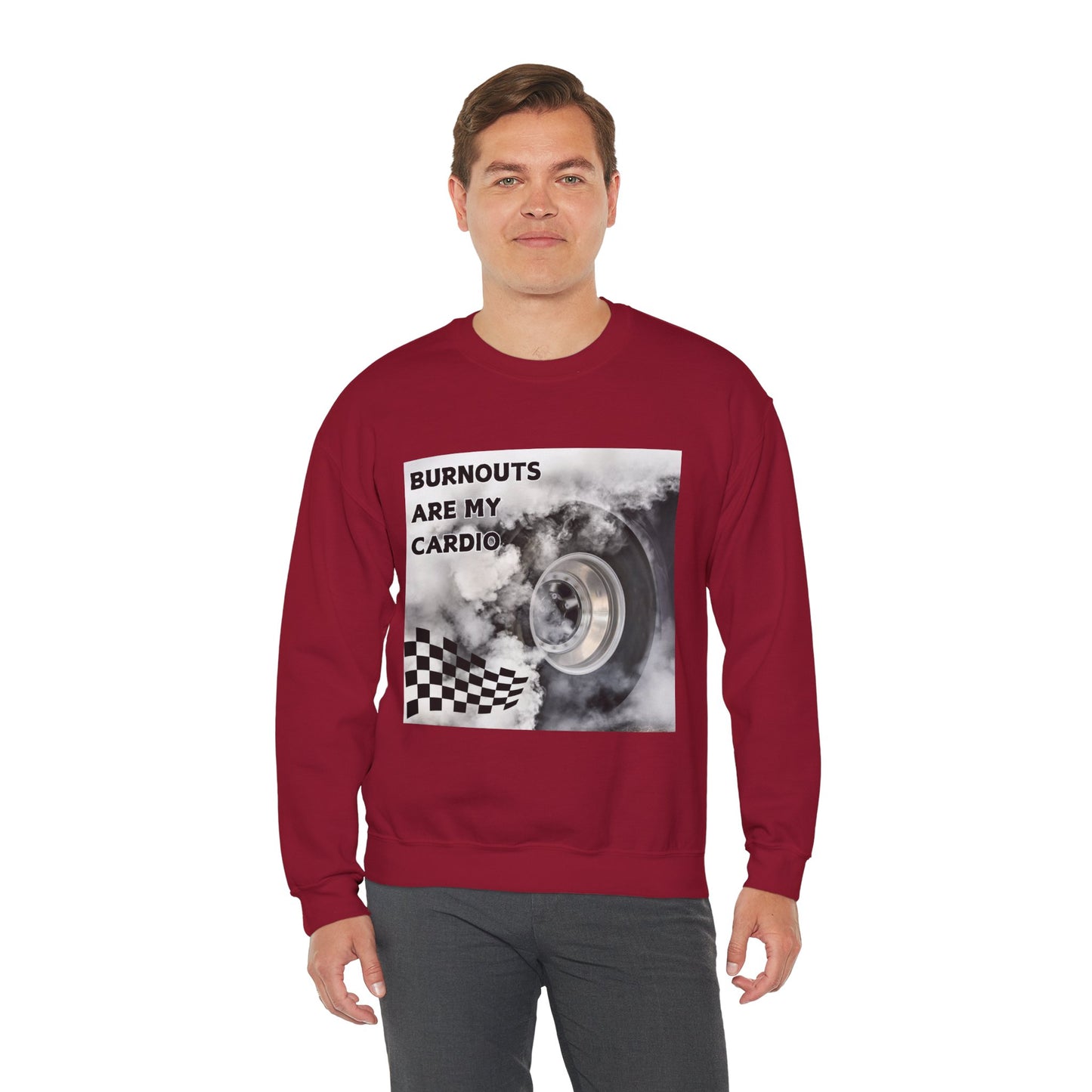 Burnouts Are My Cardio - Unisex Heavy Blend™ Crewneck Sweatshirt