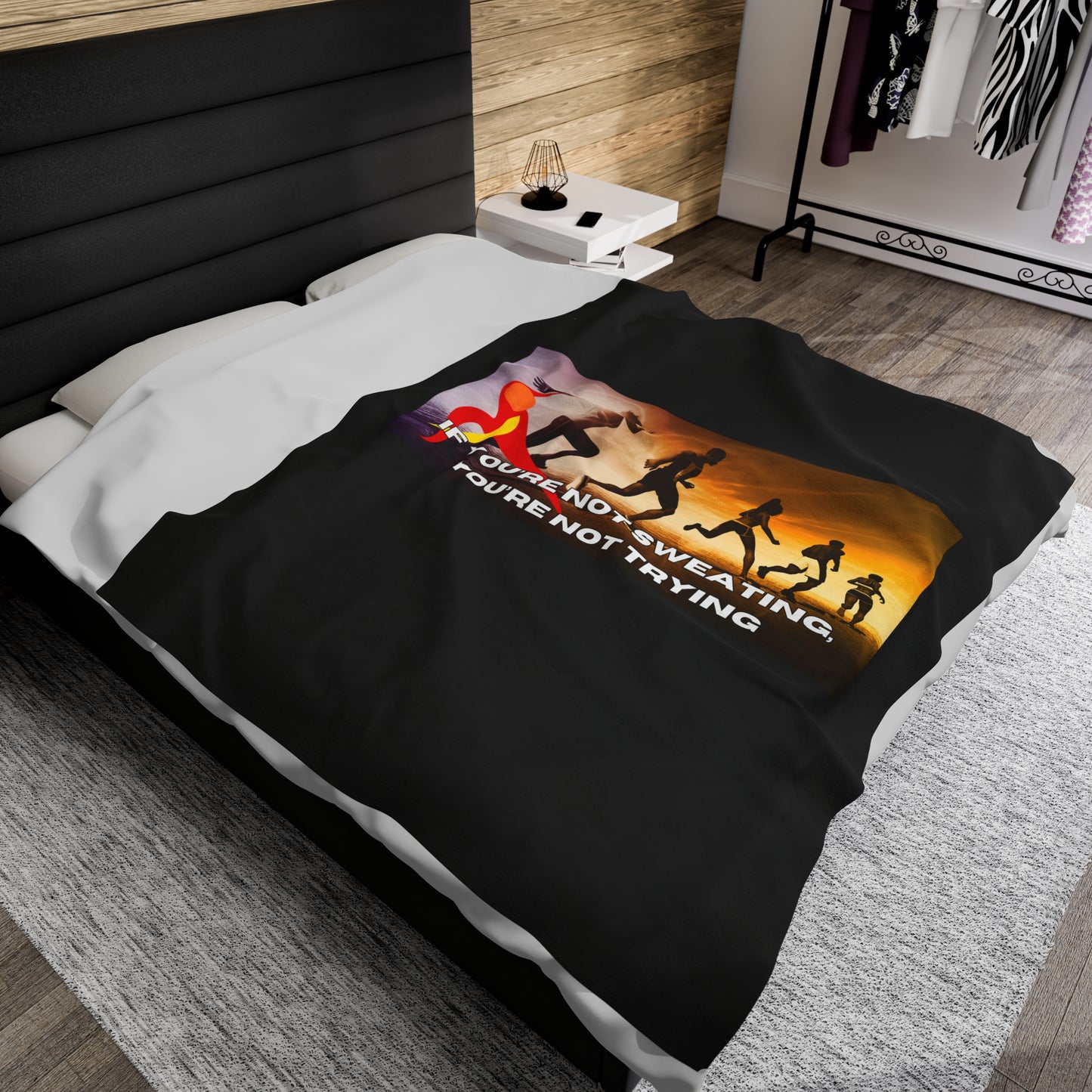 If You’re Not Sweating, You’re Not Trying - Velveteen Plush Blanket