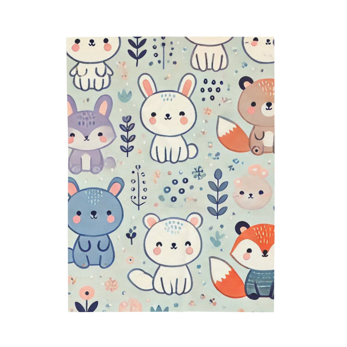 Whimsical Companions - Velveteen Plush Blanket