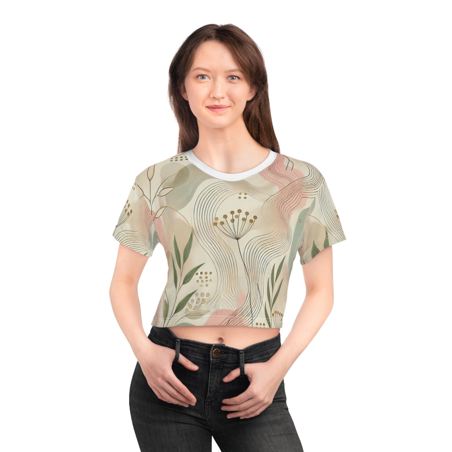 Botanical Breeze - Crop Tee