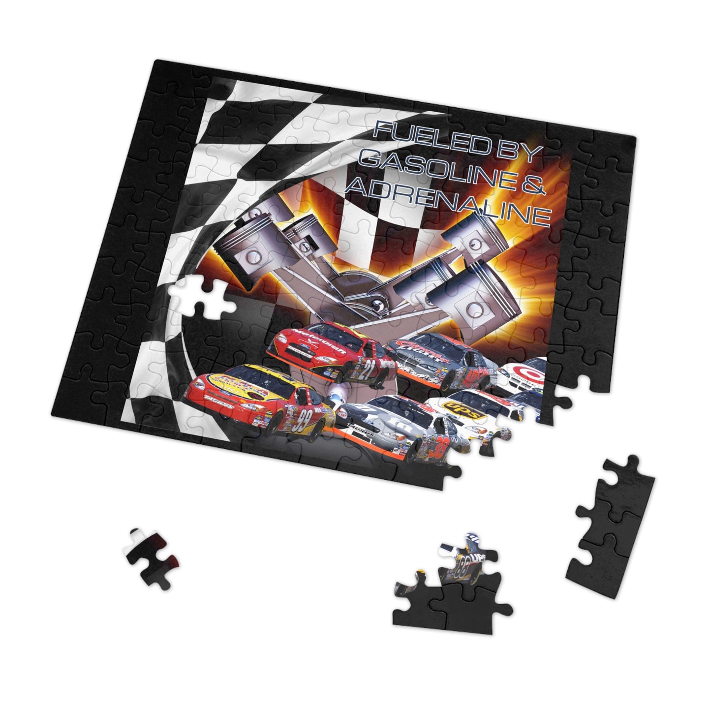 Fueled by Gasoline & Adrenaline - Jigsaw Puzzle (30, 110, 252, 500,1000-Piece)