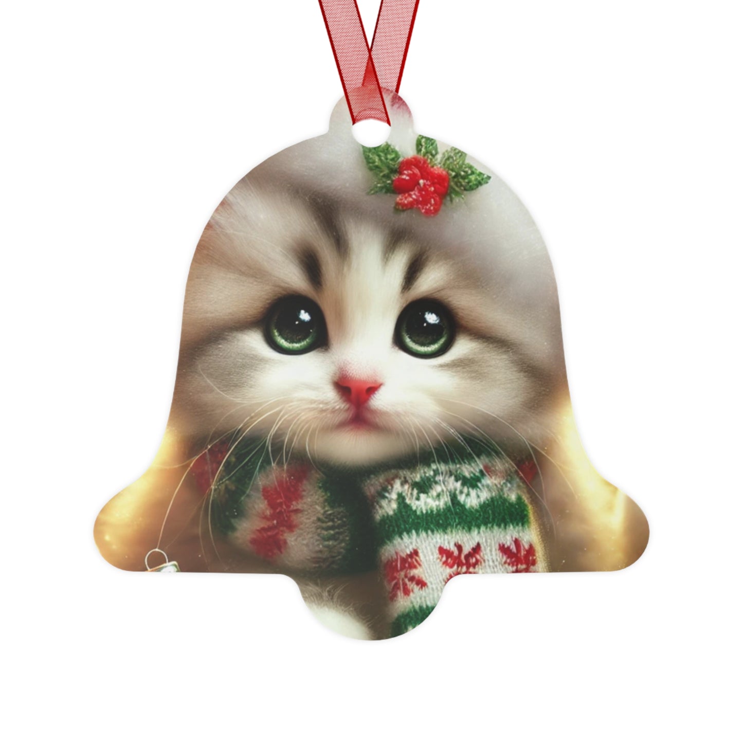 Purr-fectly Merry Christmas - Metal Ornaments