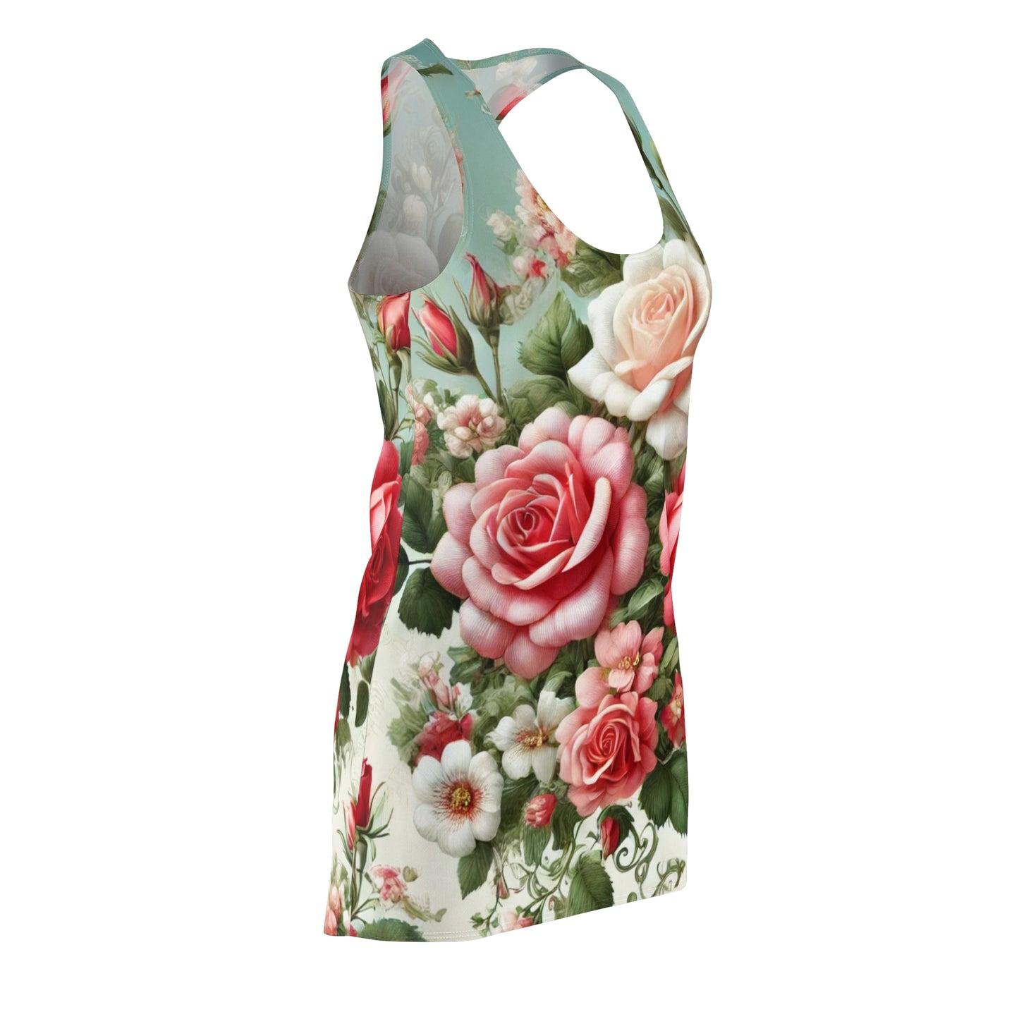 Rose Reverie - Women's Cut & Sew Racerback Dress