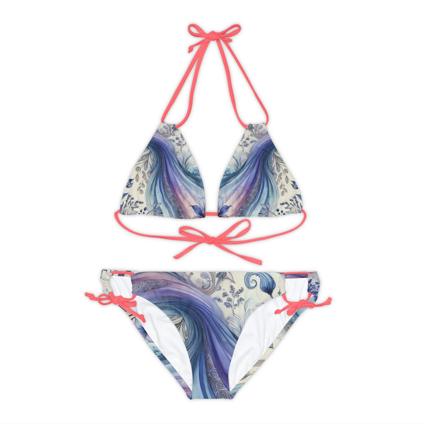 Twilight Bloom - Strappy Bikini Set (AOP)