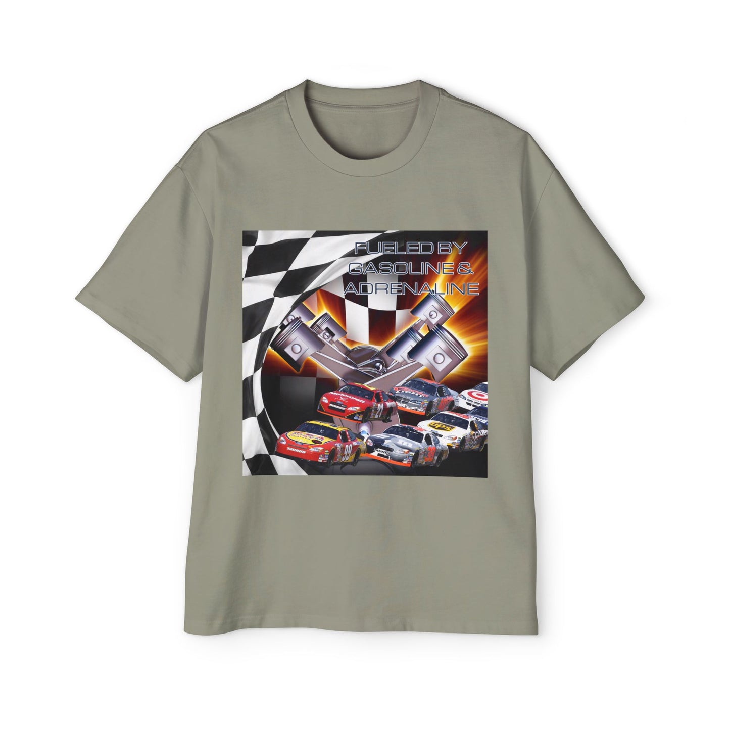 Fueled by Gasoline & Adrenaline - Men's Heavy Oversized Tee T-Shirt