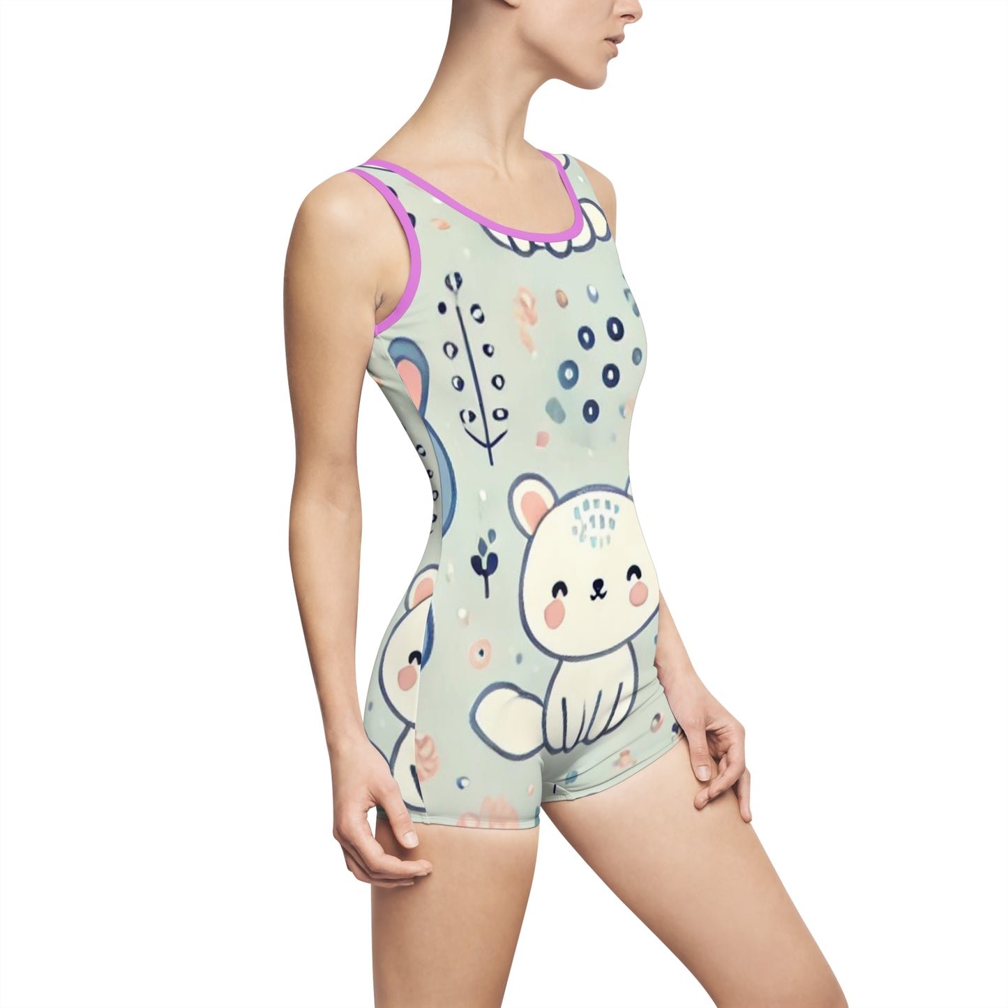 Whimsical Companions - Women's Vintage Swimsuit (AOP)