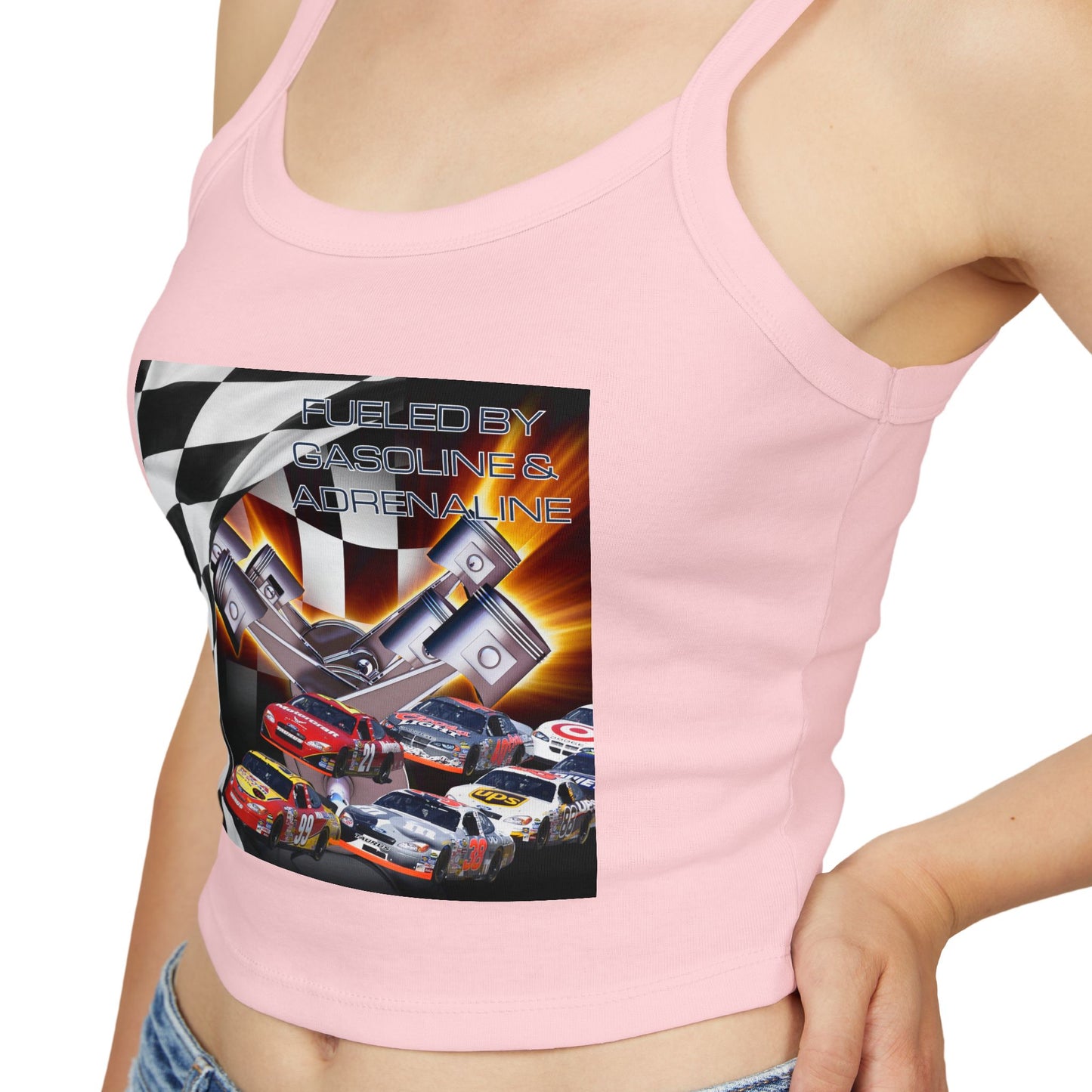 Fueled by Gasoline & Adrenaline - Women's Spaghetti Strap Tank Top