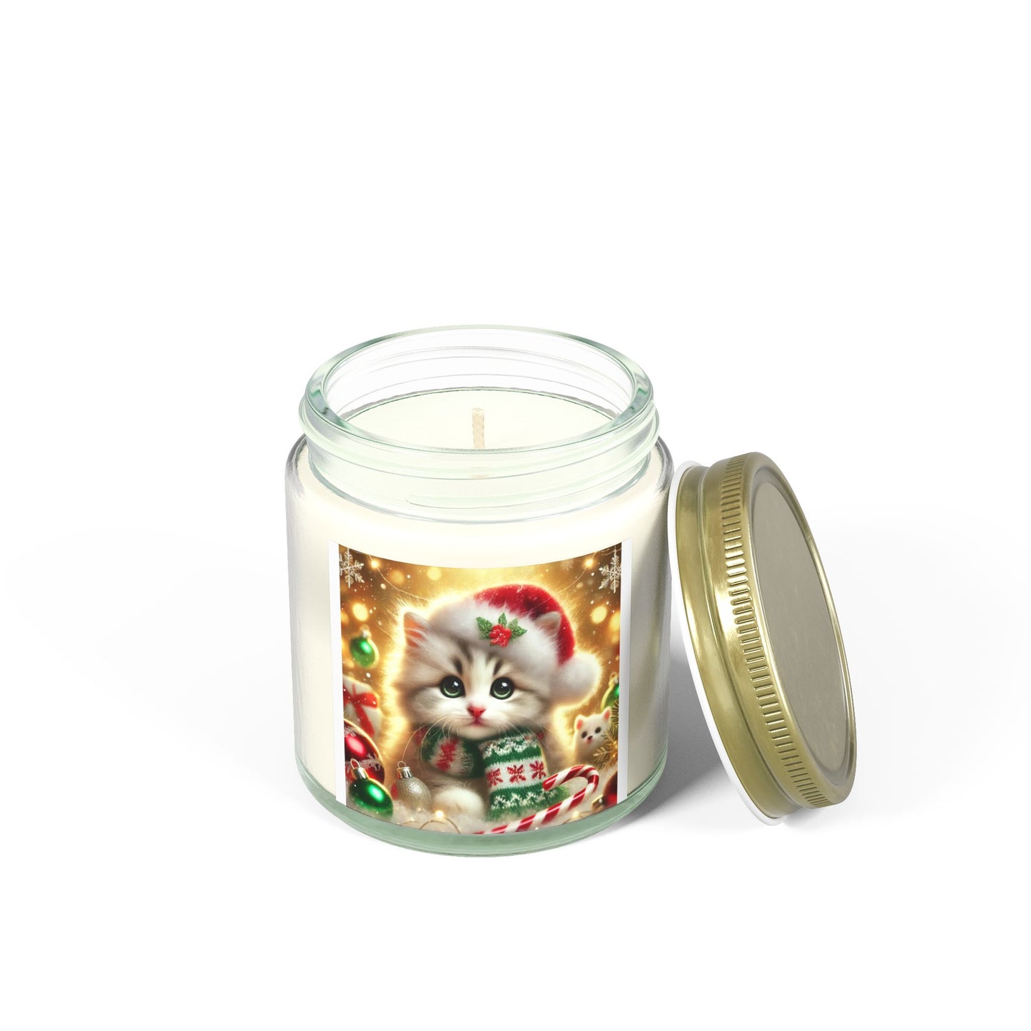 Purr-fectly Merry Christmas - Scented Candles, Coconut Apricot Wax (4oz, 9oz)