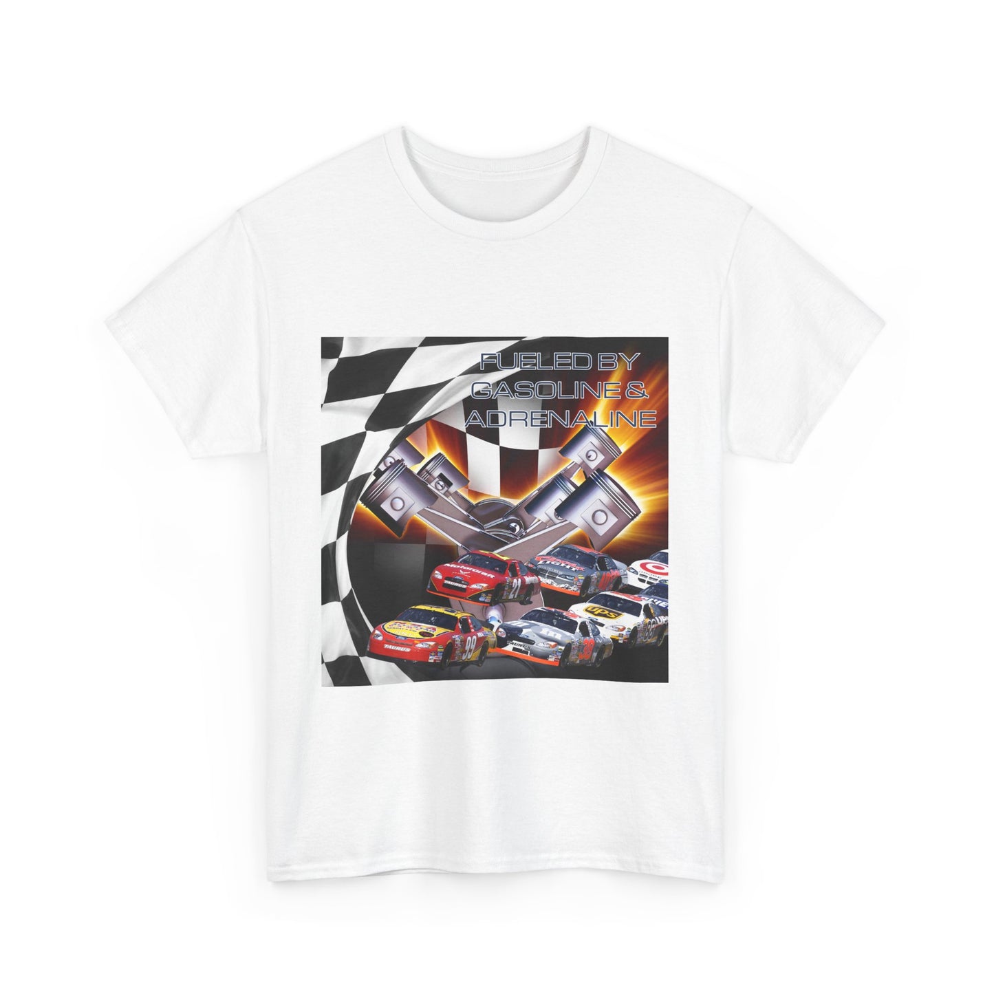 Fueled by Gasoline & Adrenaline - Unisex Heavy Cotton Tee T-Shirt