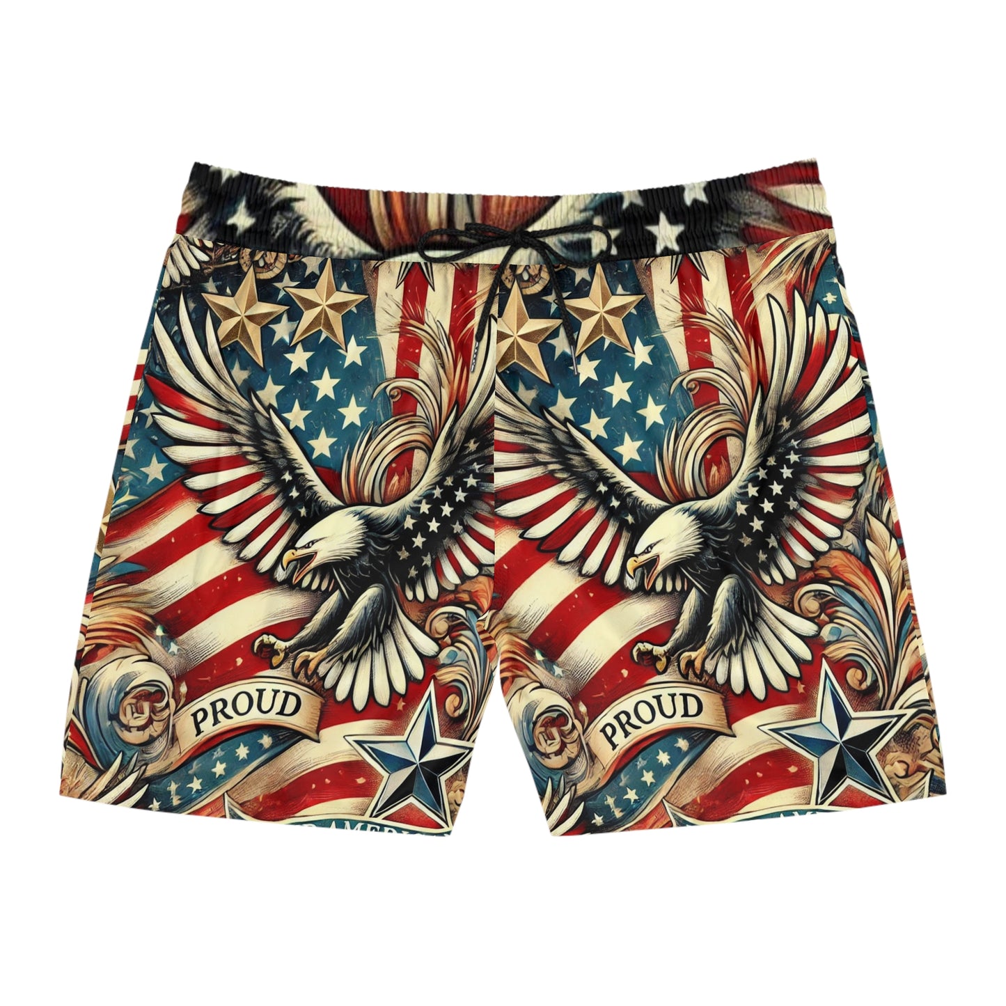 Stars of Freedom - Men's Mid-Length Swim Shorts