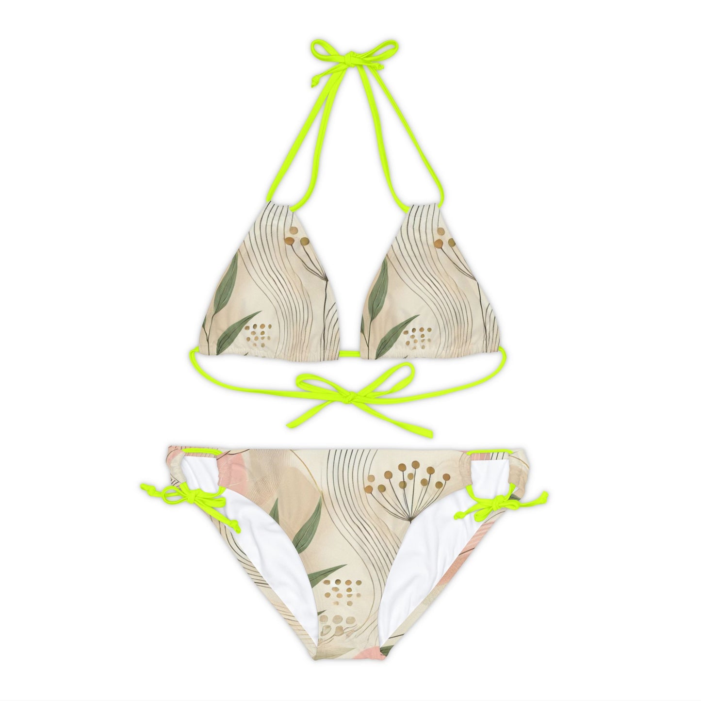 Botanical Breeze - Strappy Bikini Set (AOP)