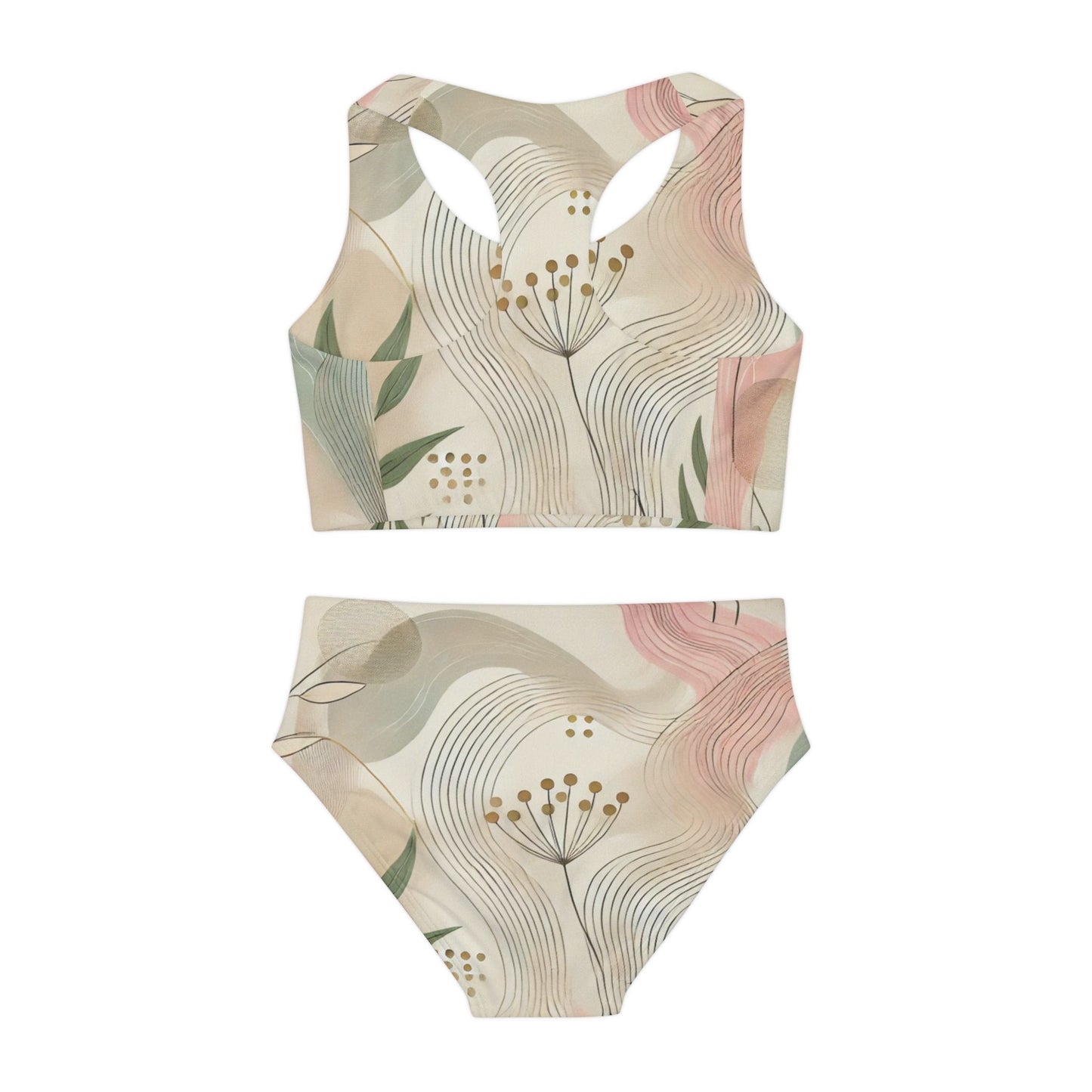 Botanical Breeze - Girls Two Piece Swimsuit (AOP)