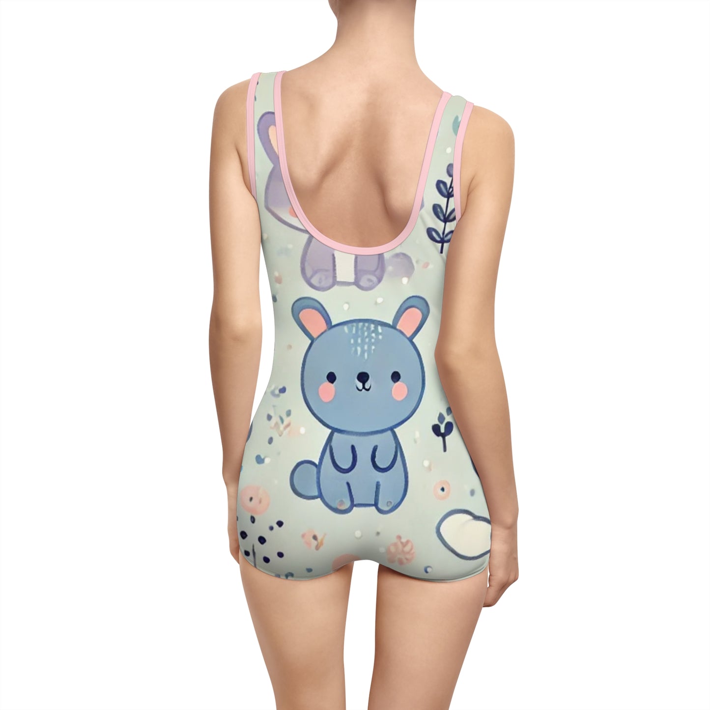 Whimsical Companions - Women's Vintage Swimsuit (AOP)