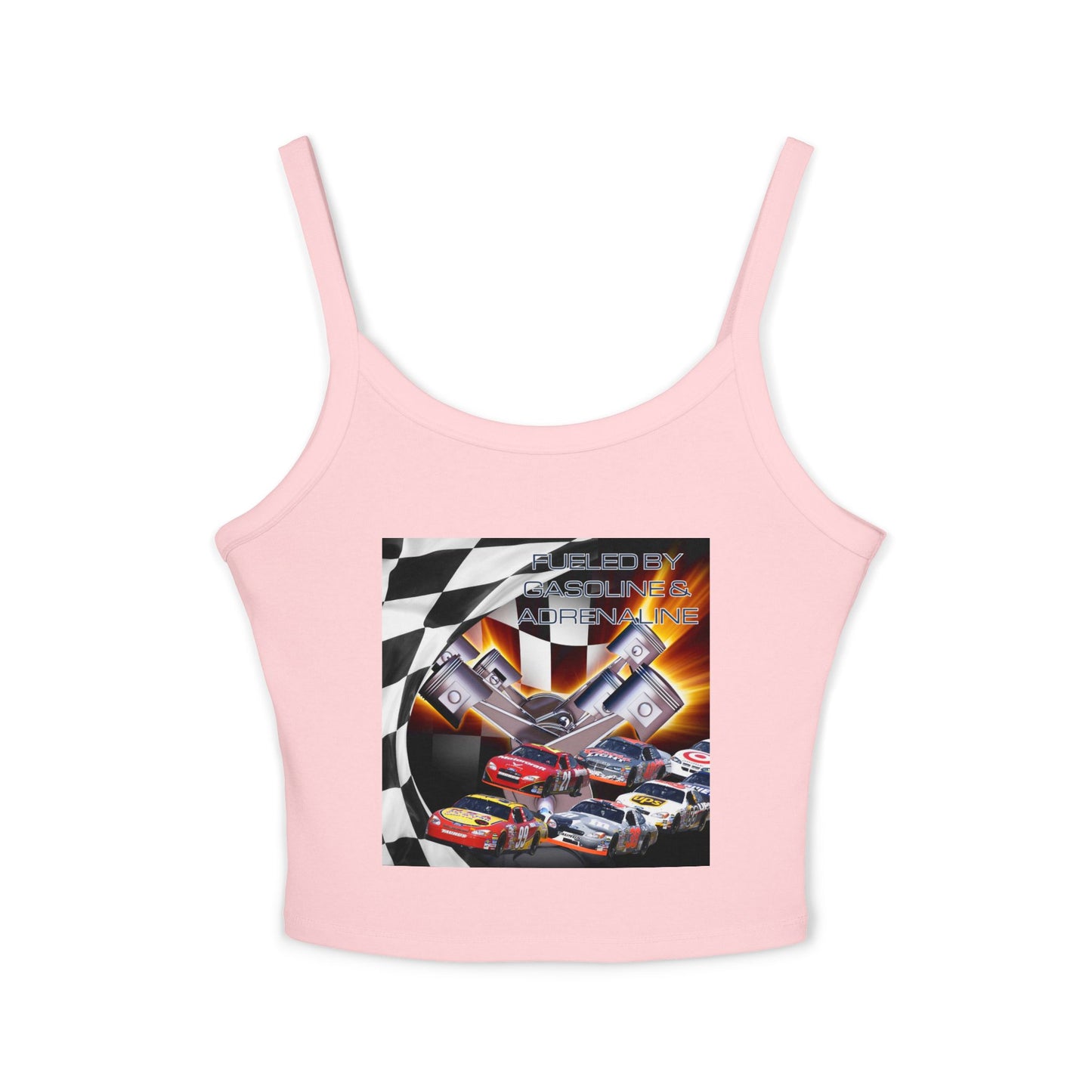 Fueled by Gasoline & Adrenaline - Women's Spaghetti Strap Tank Top