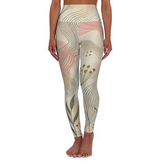 Botanical Breeze - High Waisted Yoga Leggings (AOP)