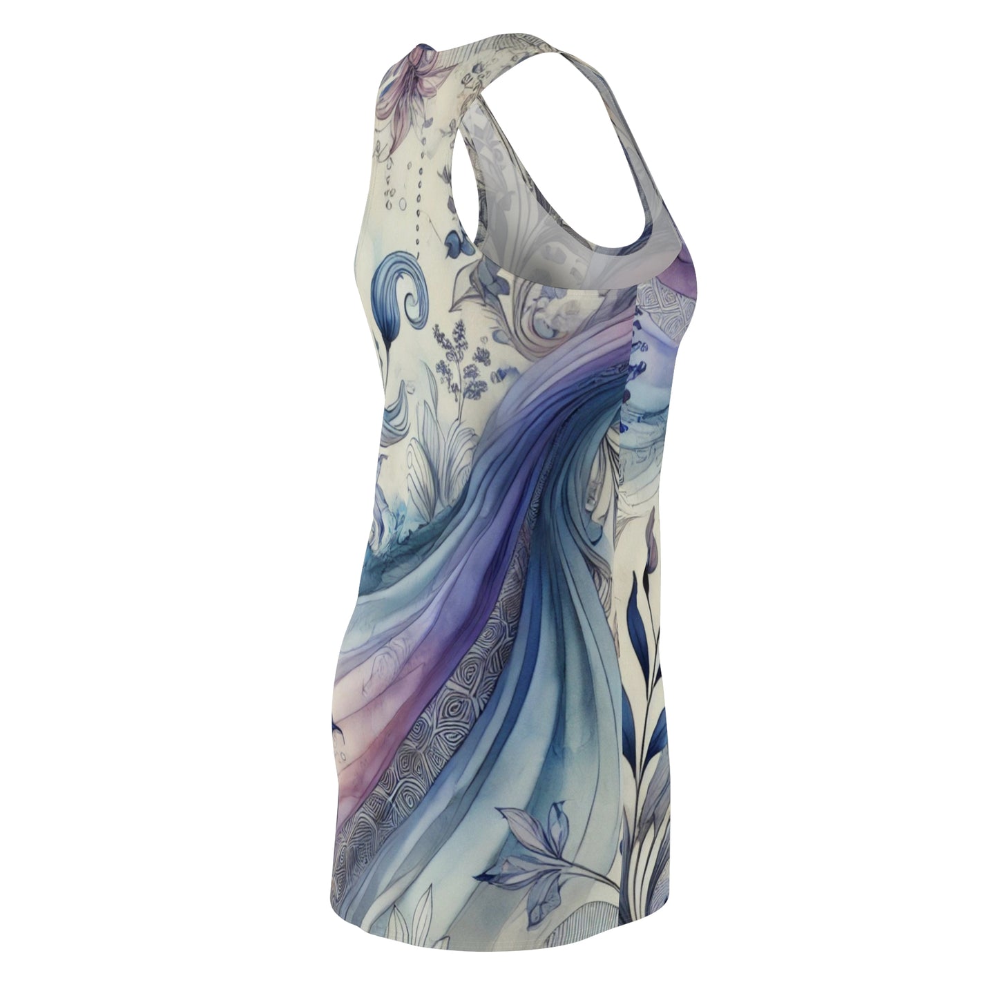 Twilight Bloom - Racerback Dress Feminine Flowing Design Women's Fashion