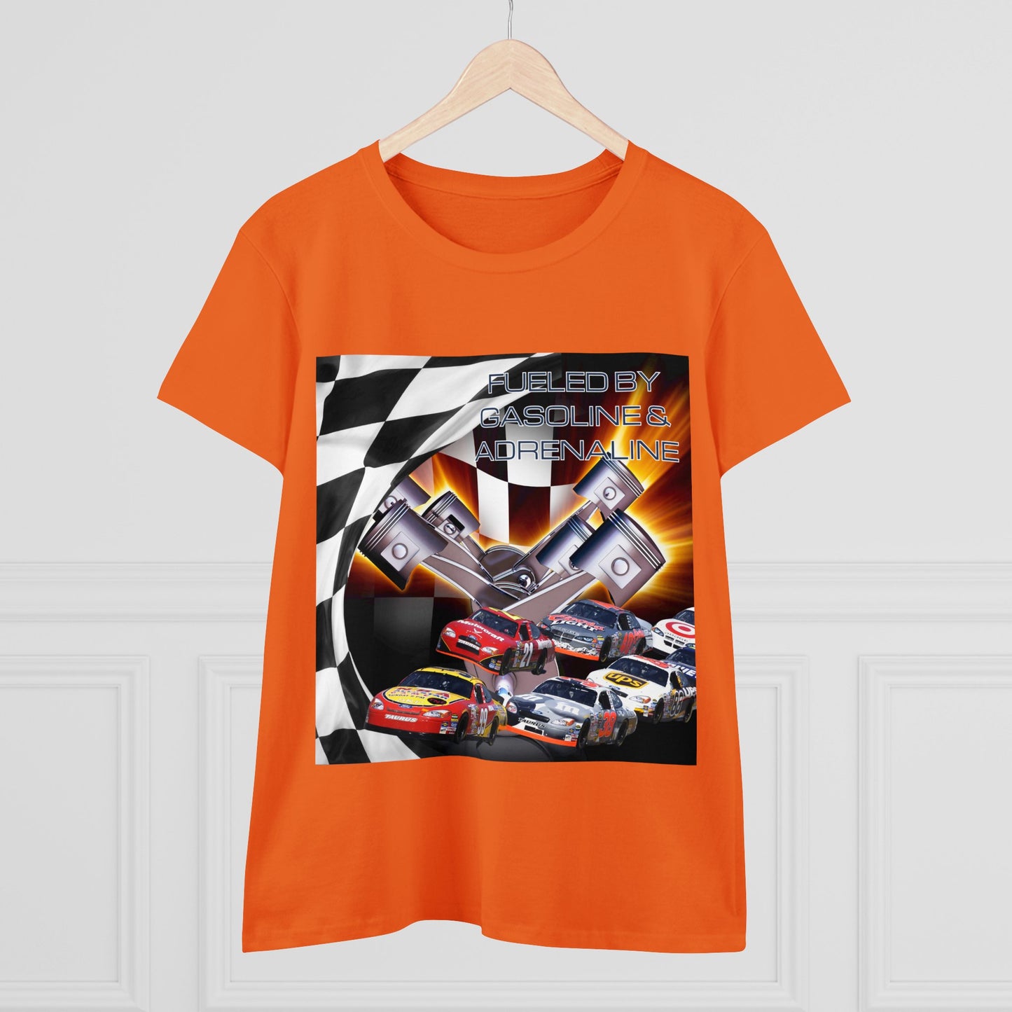 Fueled by Gasoline & Adrenaline - Women's Midweight Cotton Tee