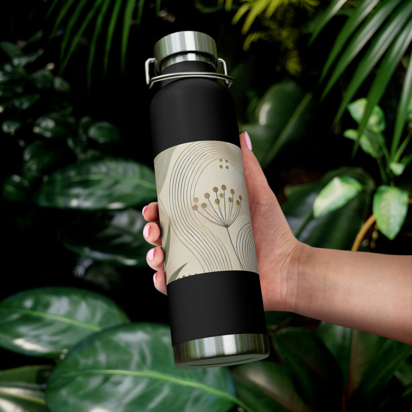 Botanical Breeze - Copper Vacuum Insulated Bottle, 22oz