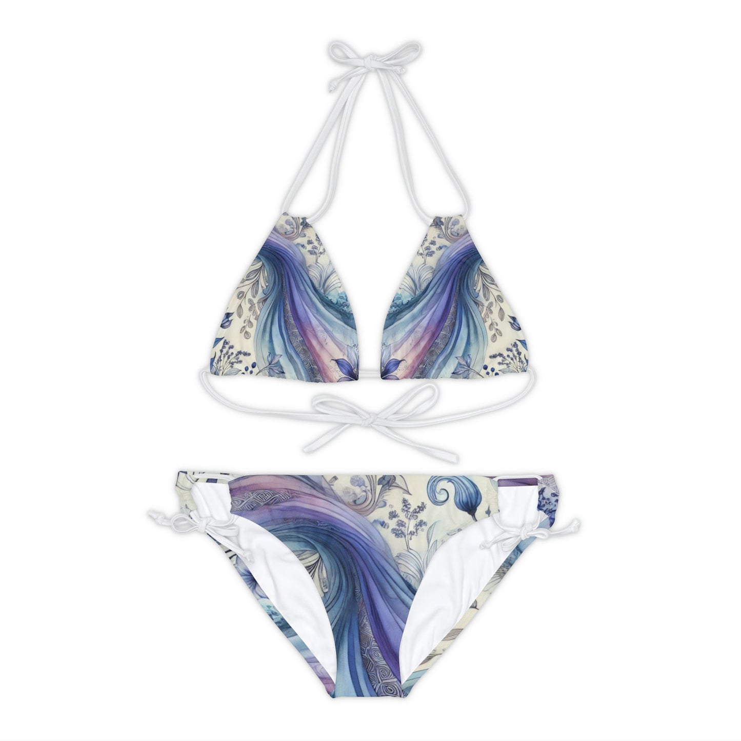 Twilight Bloom - Strappy Bikini Set (AOP)