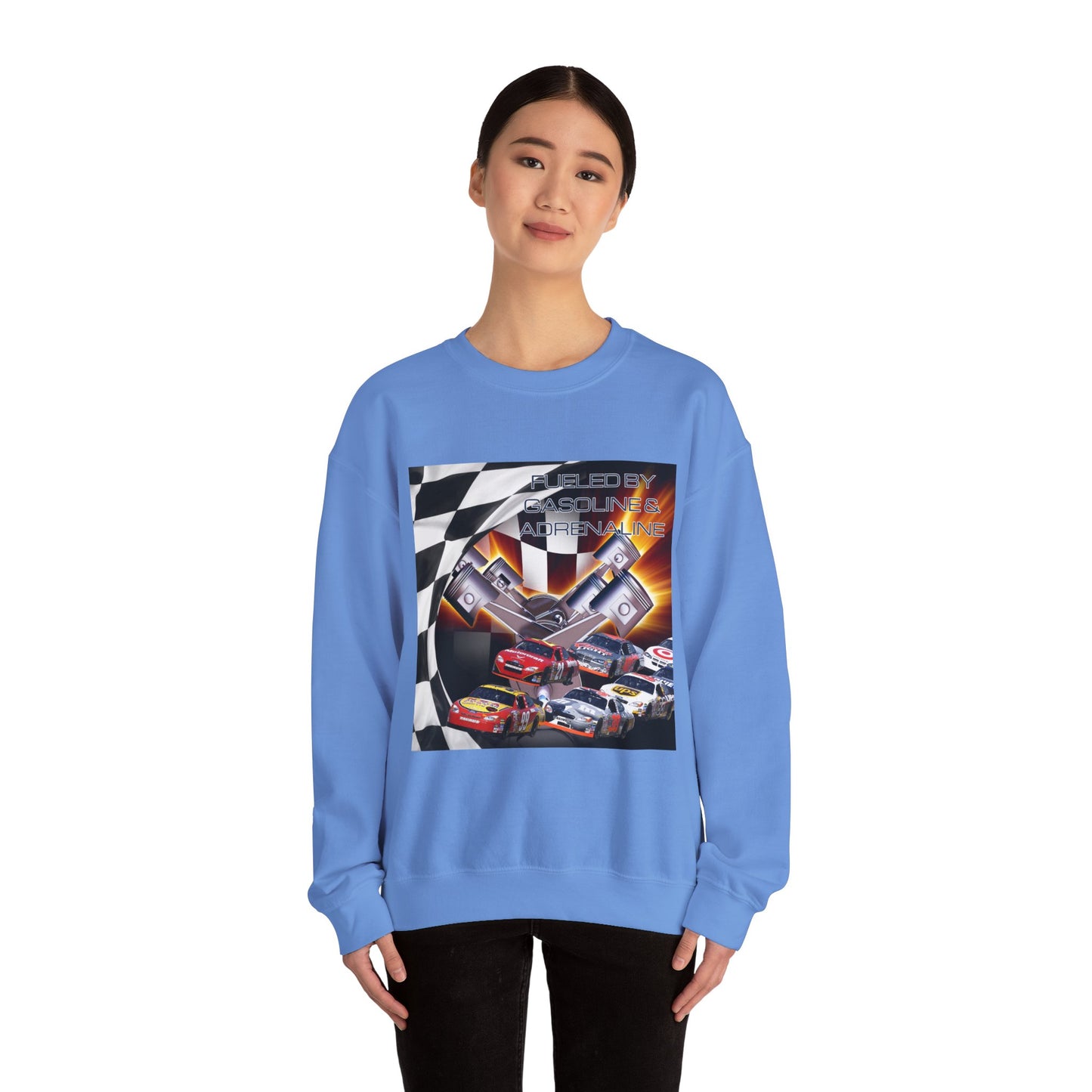 Fueled by Gasoline & Adrenaline - Unisex Heavy Blend™ Crewneck Sweatshirt