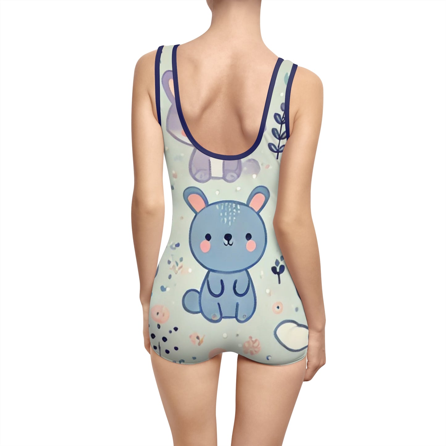 Whimsical Companions - Women's Vintage Swimsuit (AOP)