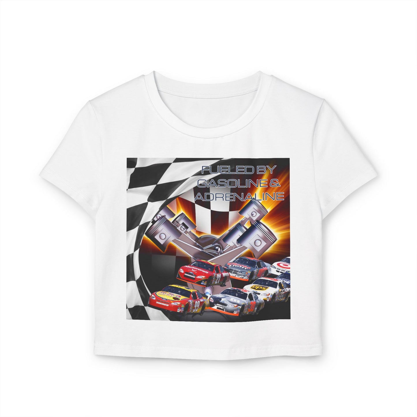 Fueled by Gasoline & Adrenaline - Women's Baby Tee