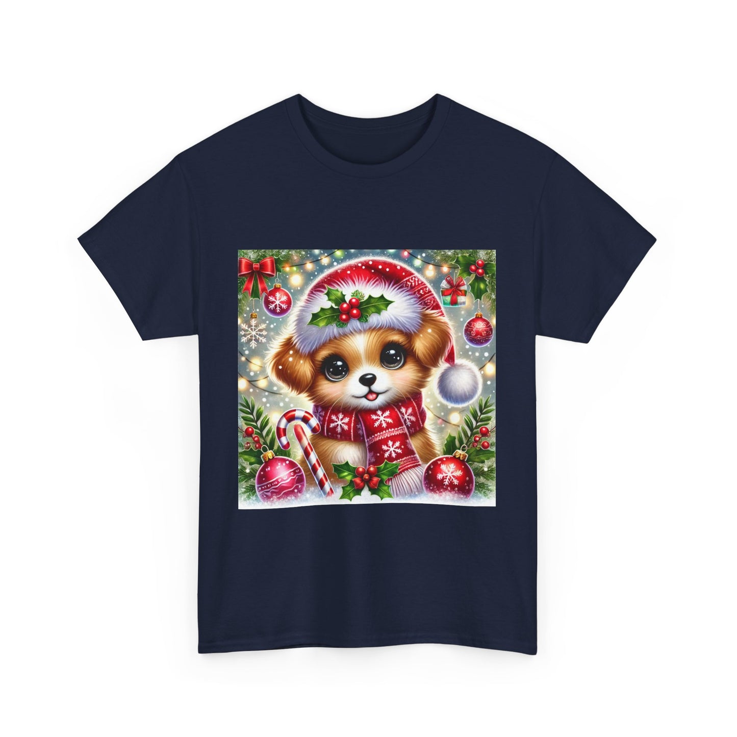 Paws-itively Merry Christmas - Unisex Heavy Cotton Tee