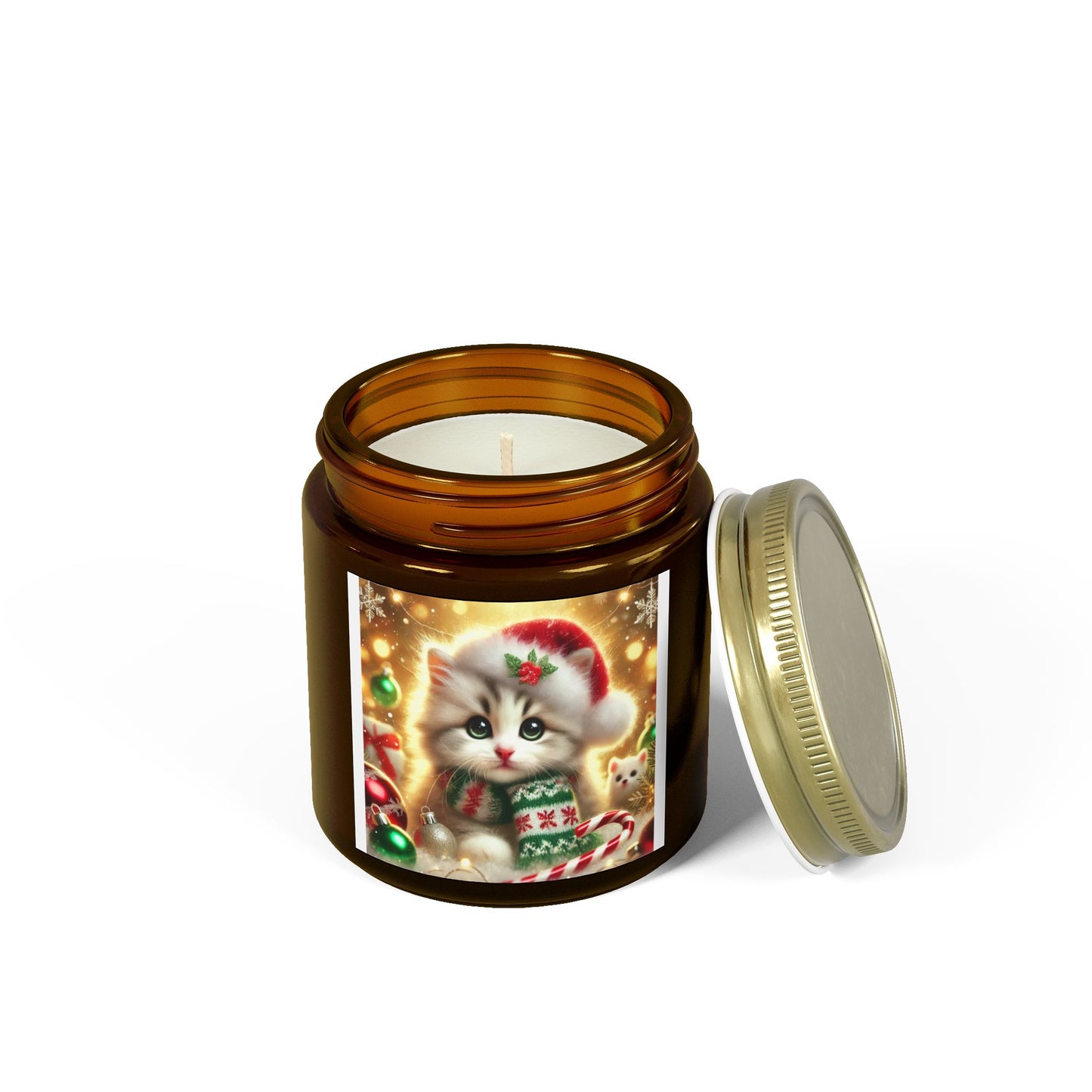 Purr-fectly Merry Christmas - Scented Candles, Coconut Apricot Wax (4oz, 9oz)