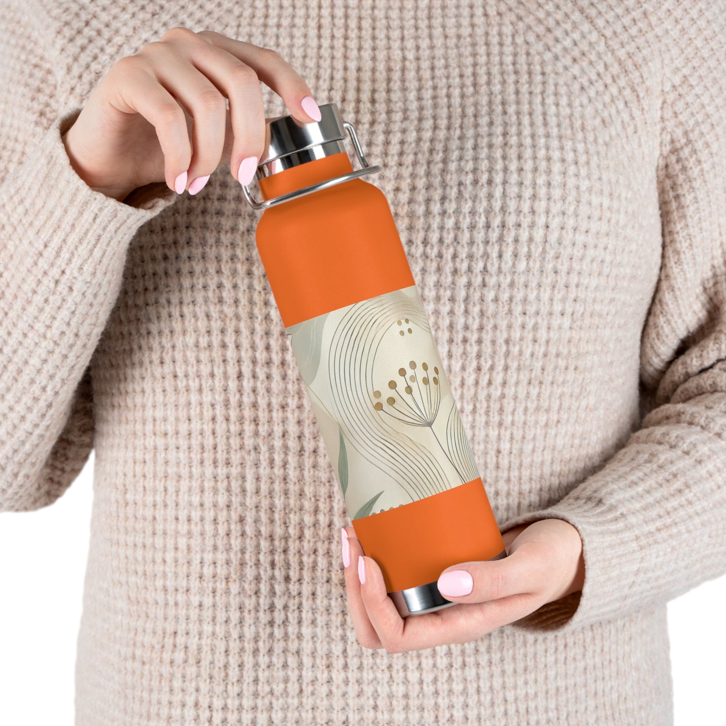 Botanical Breeze - Copper Vacuum Insulated Bottle, 22oz