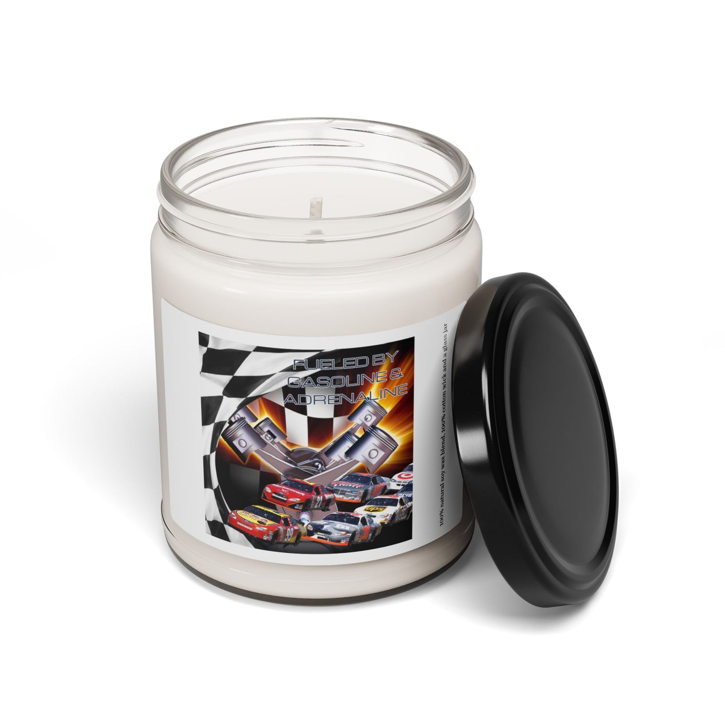 Fueled by Gasoline & Adrenaline - Scented Soy Candle, 9oz