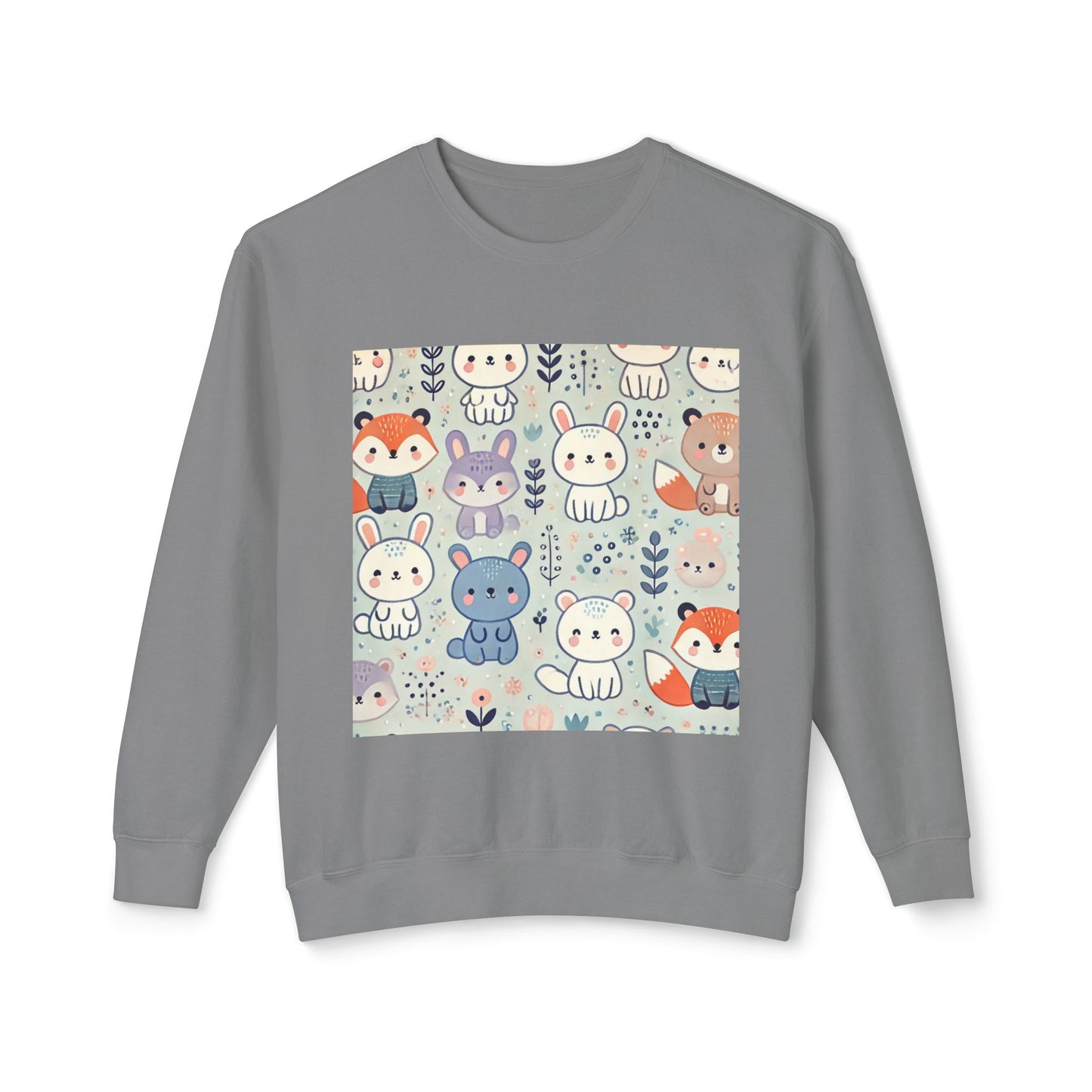 Whimsical Companions - Unisex Lightweight Crewneck Sweatshirt