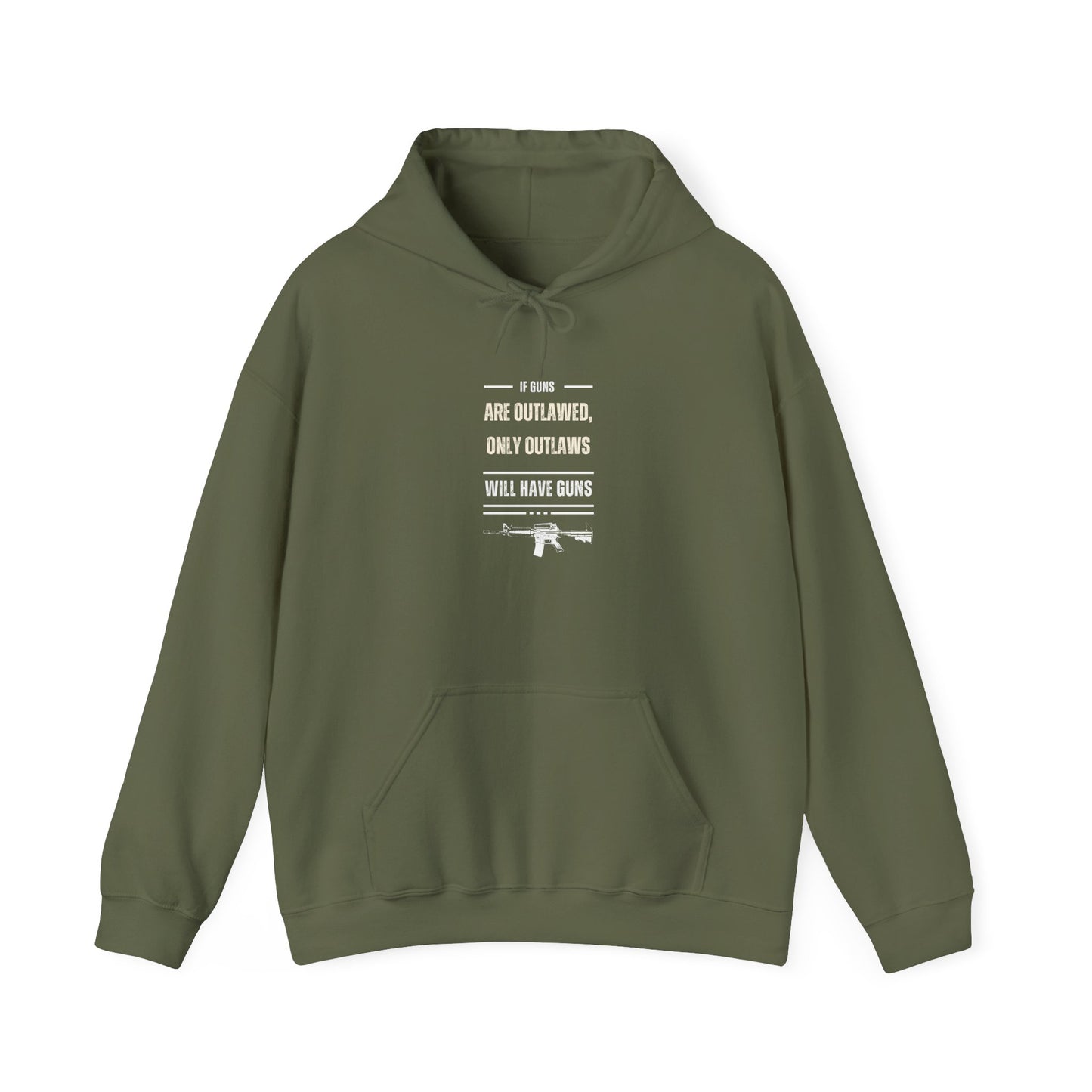 If Guns Are Outlawed, Only Outlaws Will Have Guns - Unisex Heavy Blend™ Hooded Sweatshirt