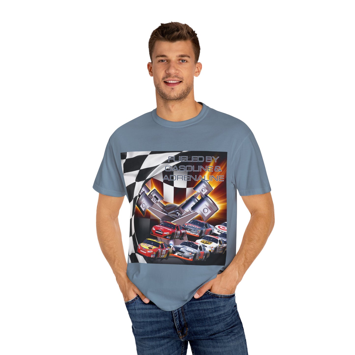 Fueled by Gasoline & Adrenaline - Unisex Garment-Dyed T-shirt