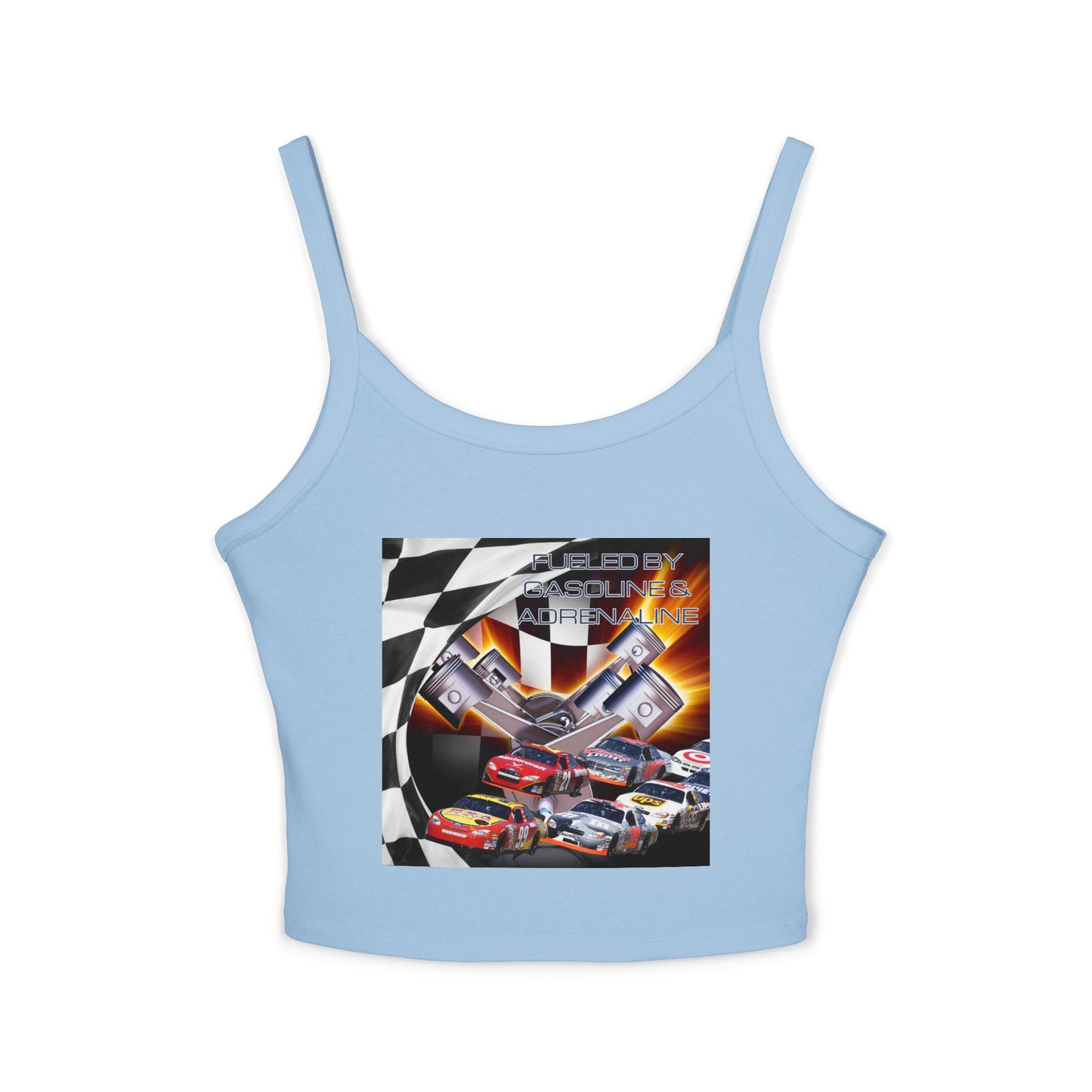 Fueled by Gasoline & Adrenaline - Women's Spaghetti Strap Tank Top