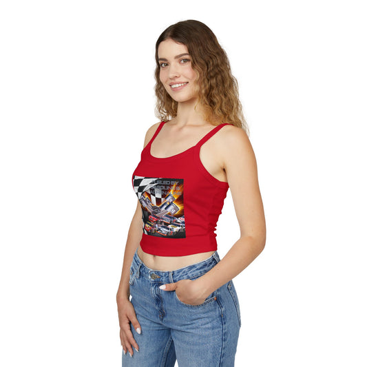 Fueled by Gasoline & Adrenaline - Women's Spaghetti Strap Tank Top