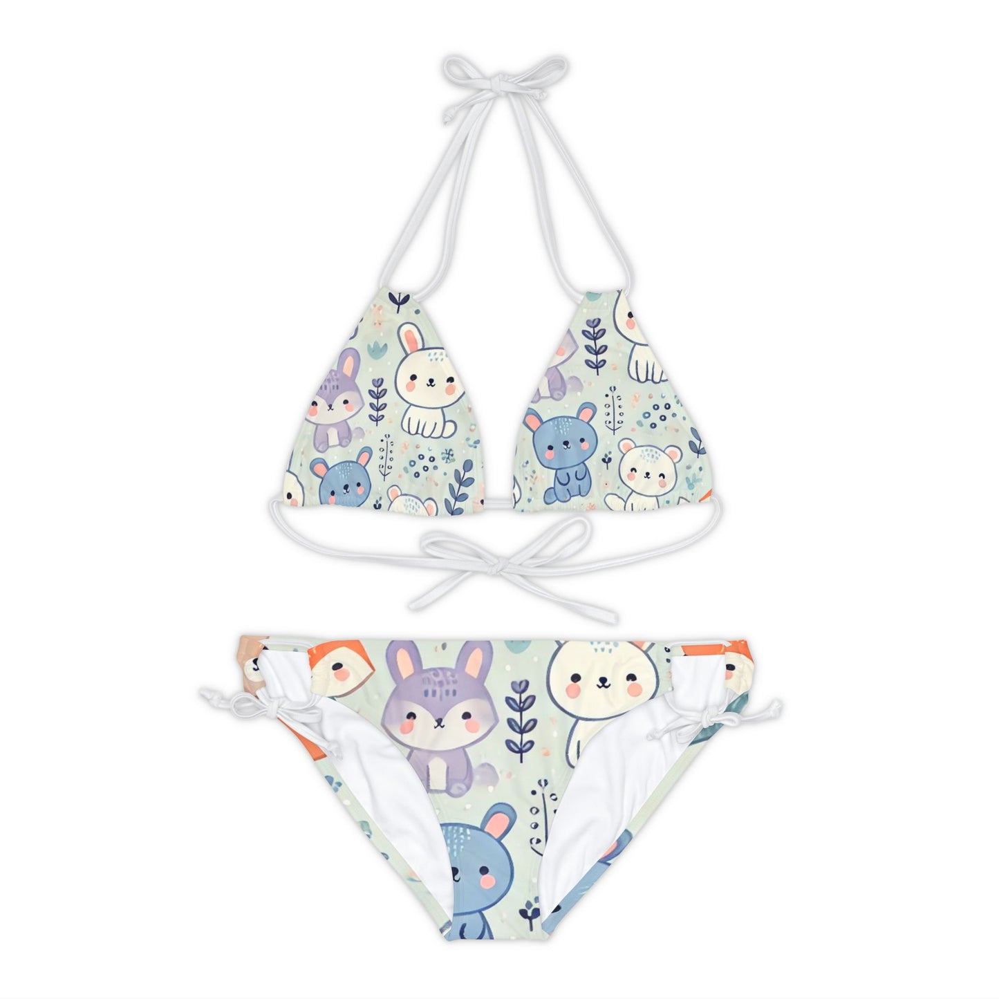 Whimsical Companions - Strappy Bikini Set (AOP)