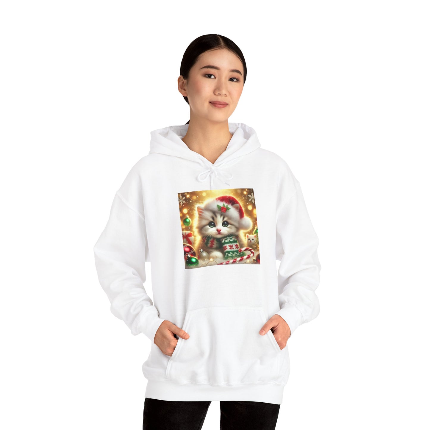 Purr-fectly Merry Christmas - Unisex Heavy Blend™ Hooded Sweatshirt