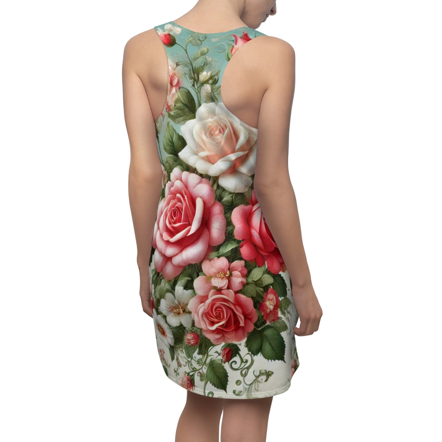 Rose Reverie - Women's Cut & Sew Racerback Dress