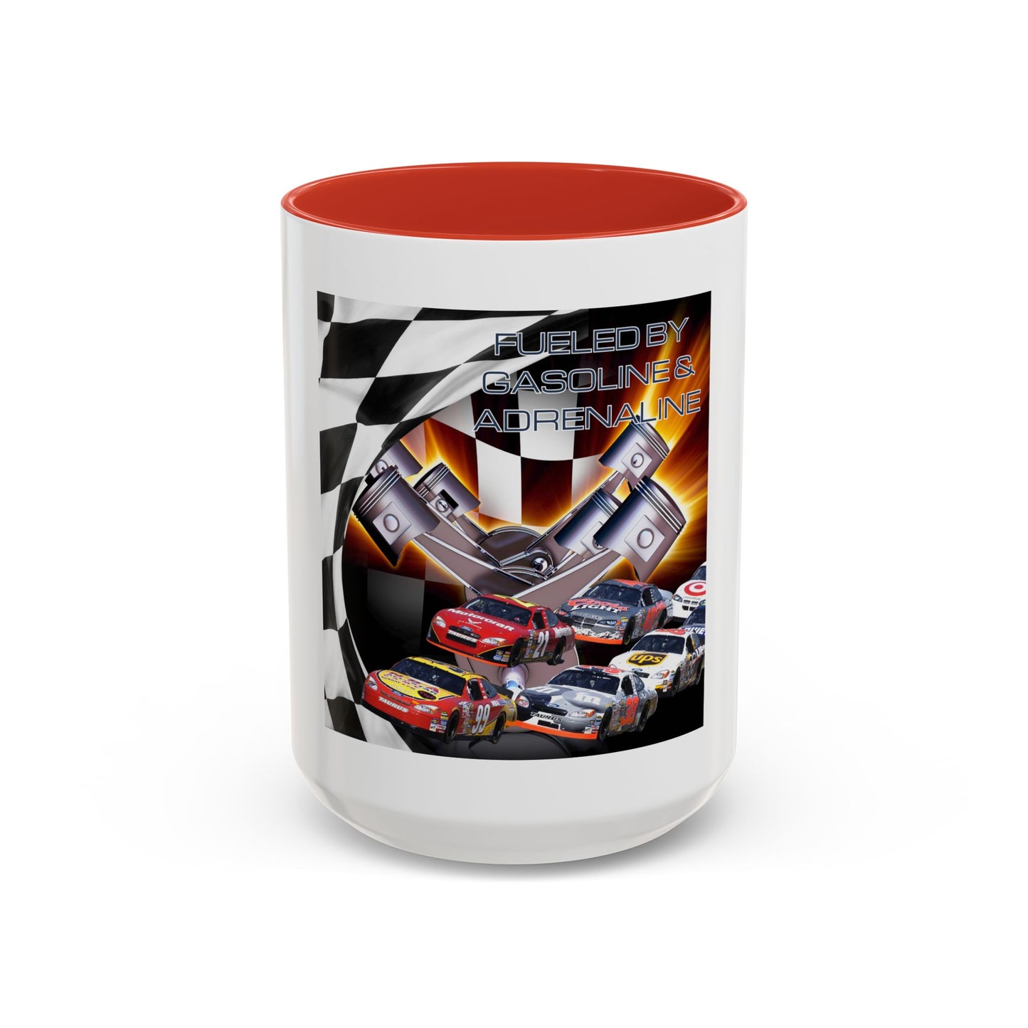 Fueled by Gasoline & Adrenaline - Accent Coffee Mug (11, 15oz)