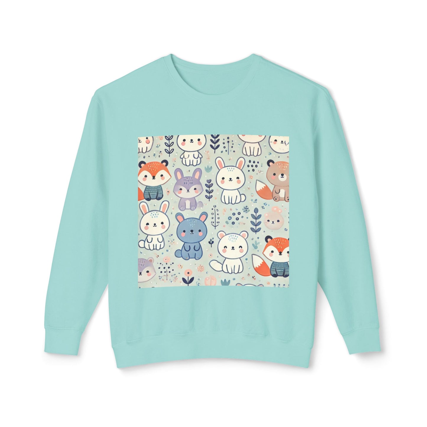 Whimsical Companions - Unisex Lightweight Crewneck Sweatshirt