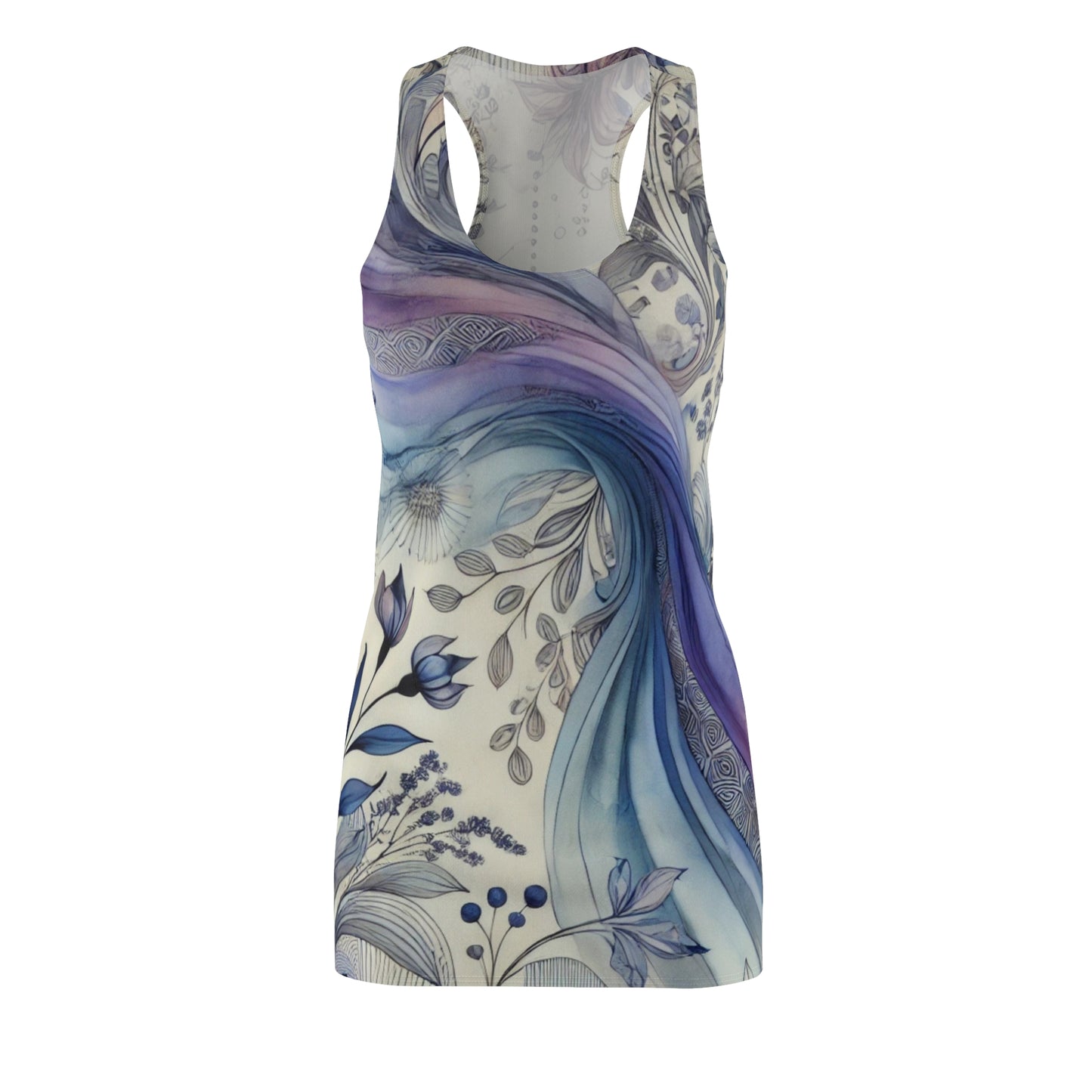 Twilight Bloom - Racerback Dress Feminine Flowing Design Women's Fashion