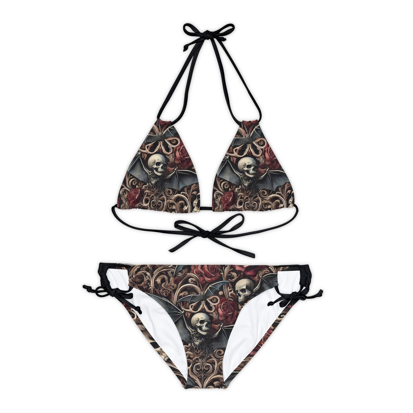 Nocturnal Elegy - Strappy Bikini Set (AOP)