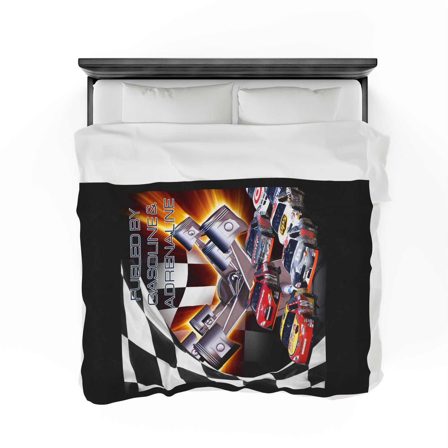 Fueled by Gasoline & Adrenaline - Velveteen Plush Blanket