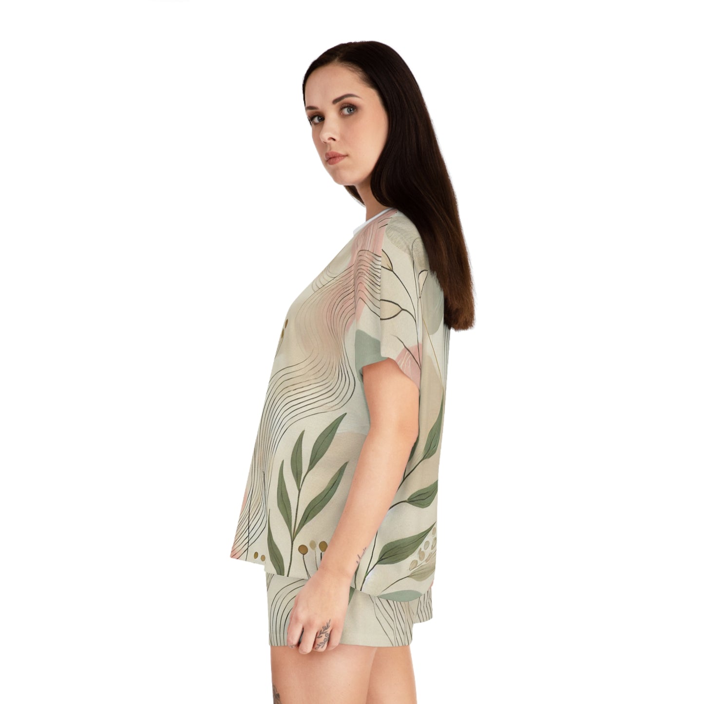 Botanical Breeze - Women's Short Pajama Set (AOP)