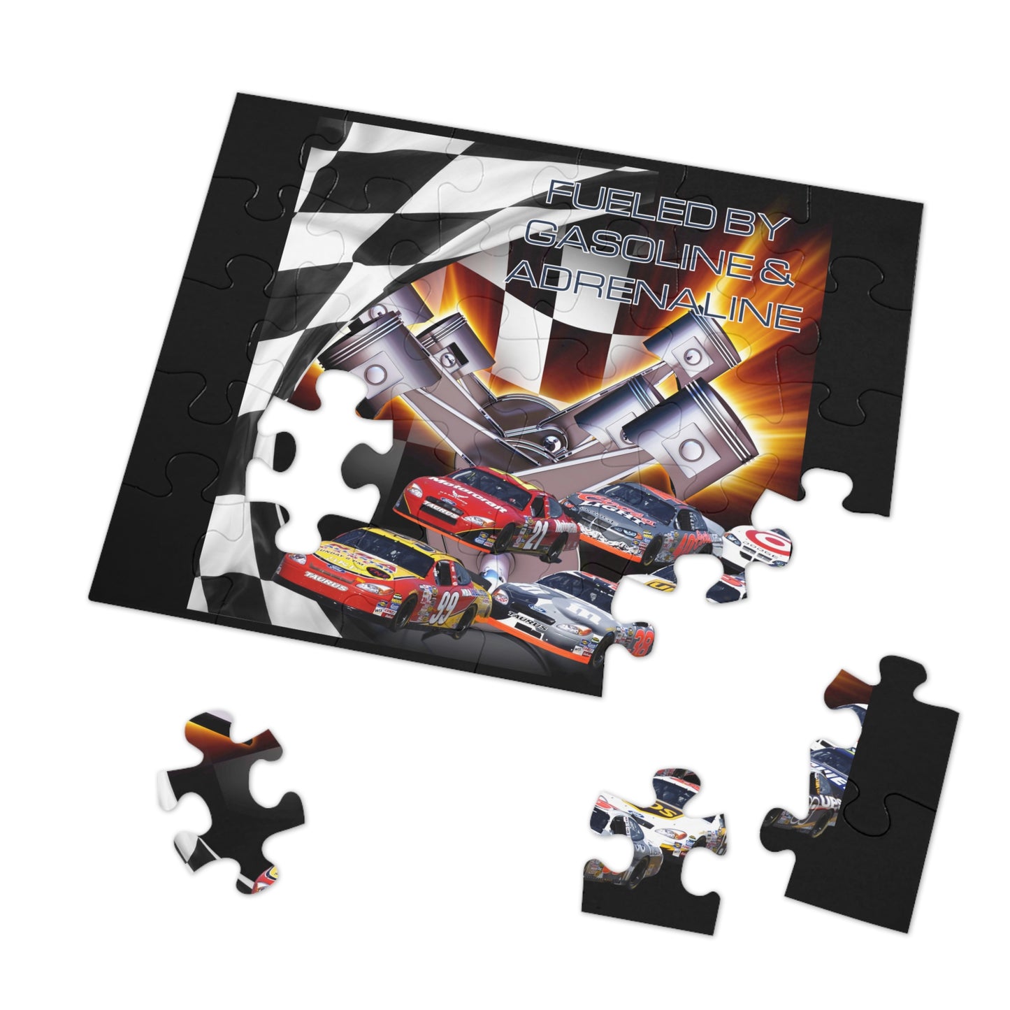 Fueled by Gasoline & Adrenaline - Jigsaw Puzzle (30, 110, 252, 500,1000-Piece)