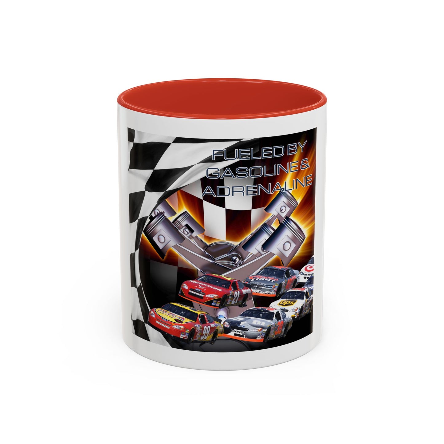 Fueled by Gasoline & Adrenaline - Accent Coffee Mug (11, 15oz)