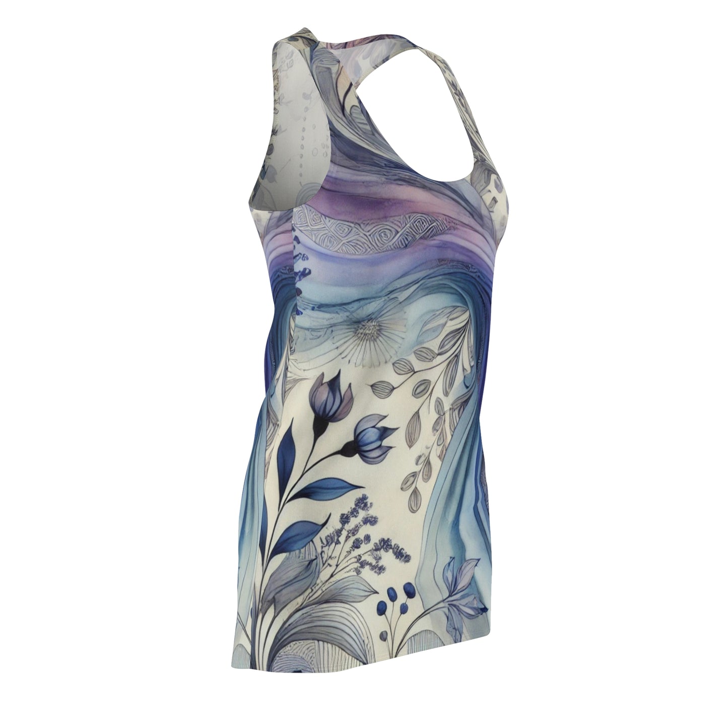 Twilight Bloom - Racerback Dress Feminine Flowing Design Women's Fashion