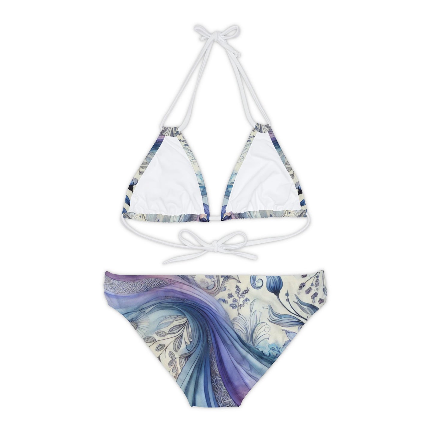 Twilight Bloom - Strappy Bikini Set (AOP)