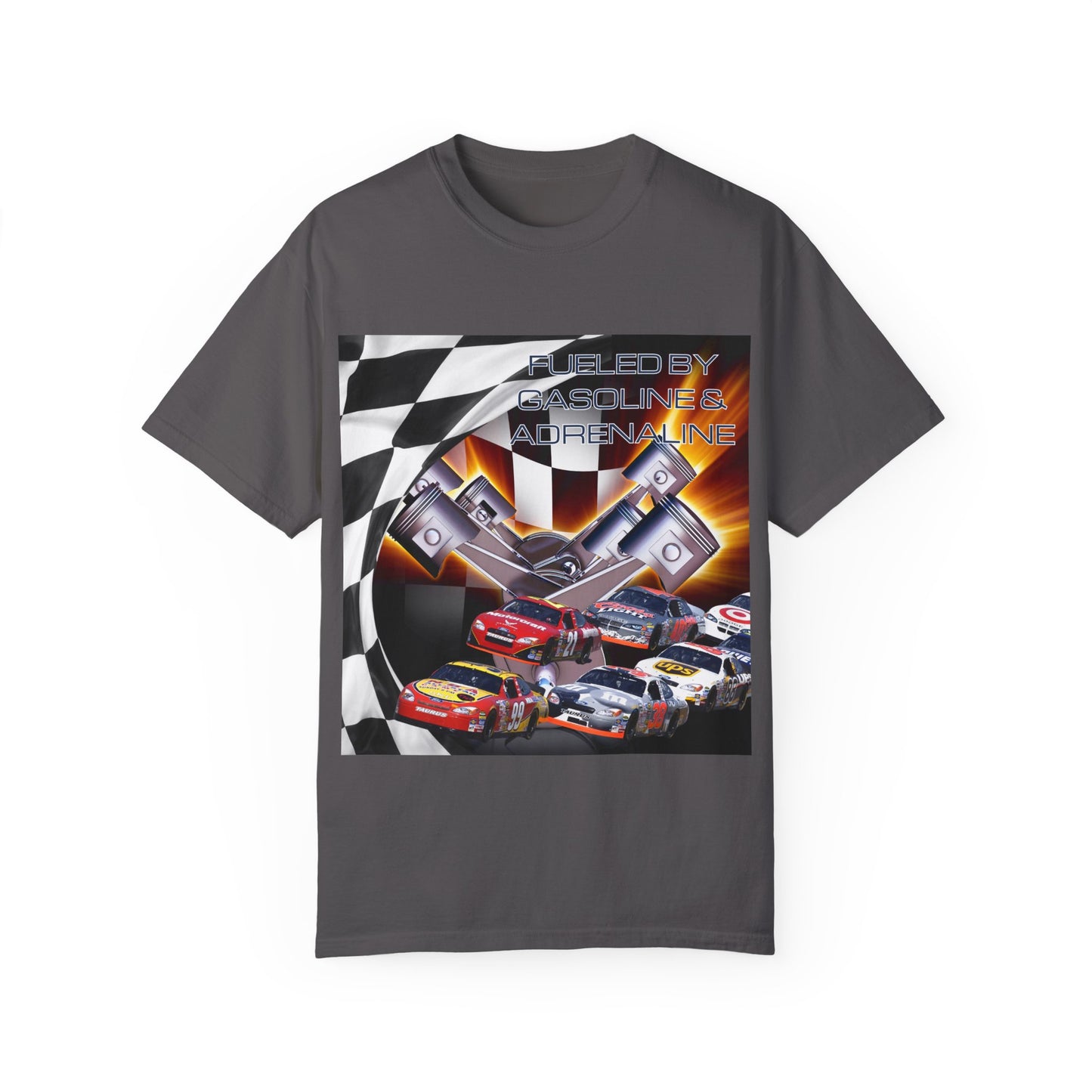 Fueled by Gasoline & Adrenaline - Unisex Garment-Dyed T-shirt