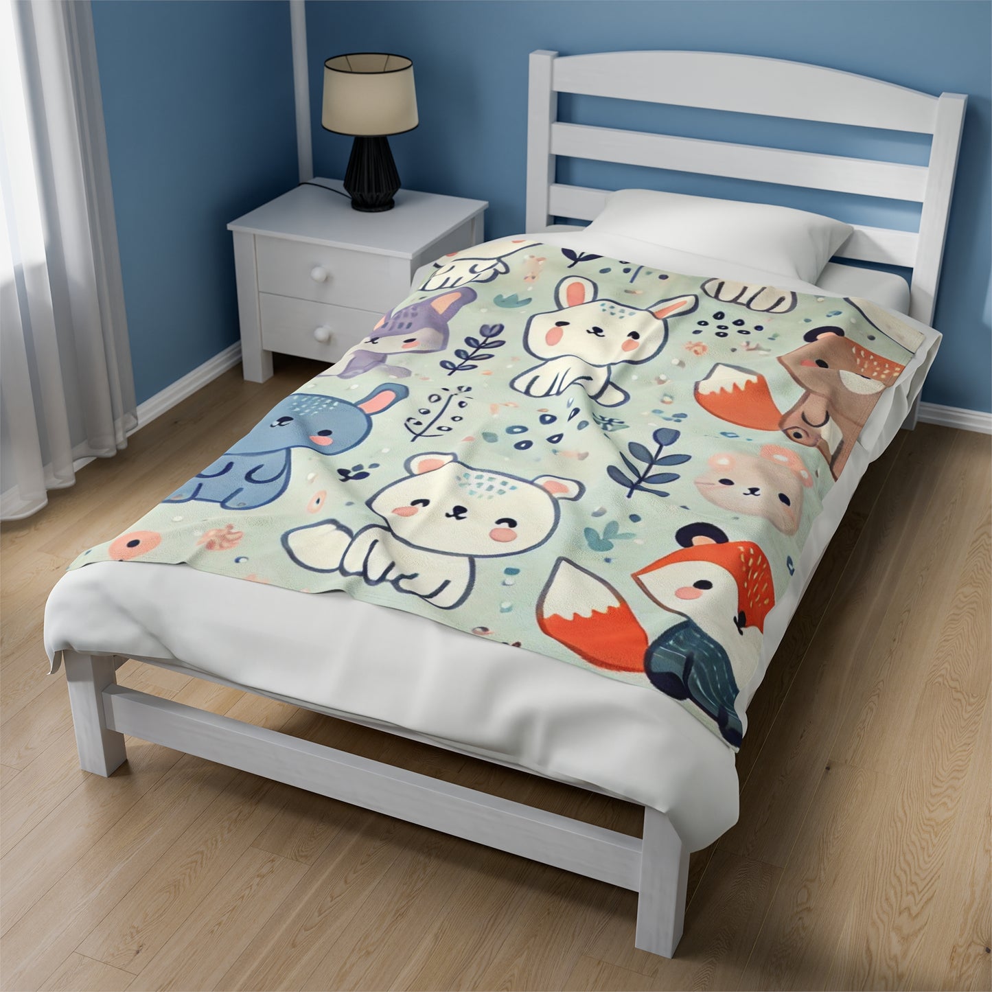 Whimsical Companions - Velveteen Plush Blanket